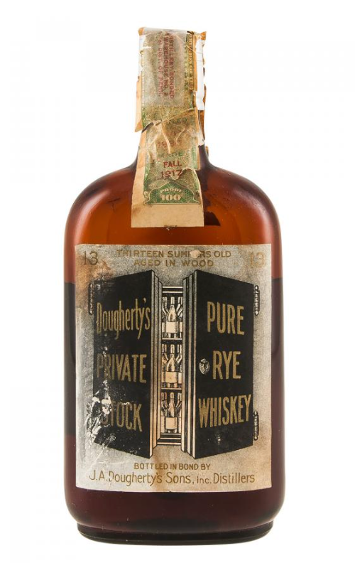 Doughertys Private Stock Pure Rye Whiskey (Bottled 1930) 1917
